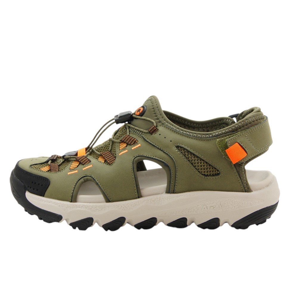 Atom mod. 210 sandalia tapada para hombre en sintetico, velcro