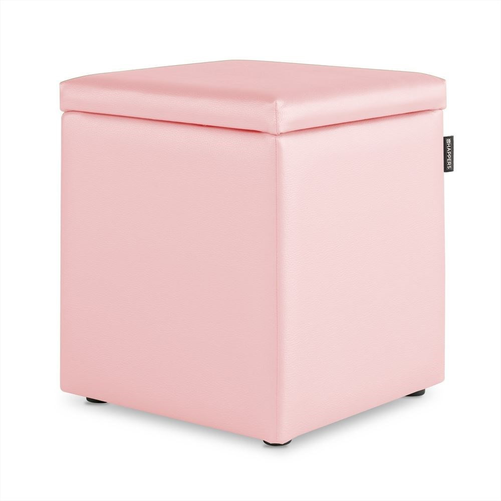 Puff Cubo Arcón Polipiel Rosa HAPPERS - Cómodo, ligero y resistente. Make it Happers®