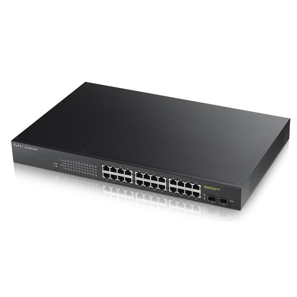 Zyxel GS1900-24HP Gestionado Gigabit Ethernet (10/100/1000) 1U Negro