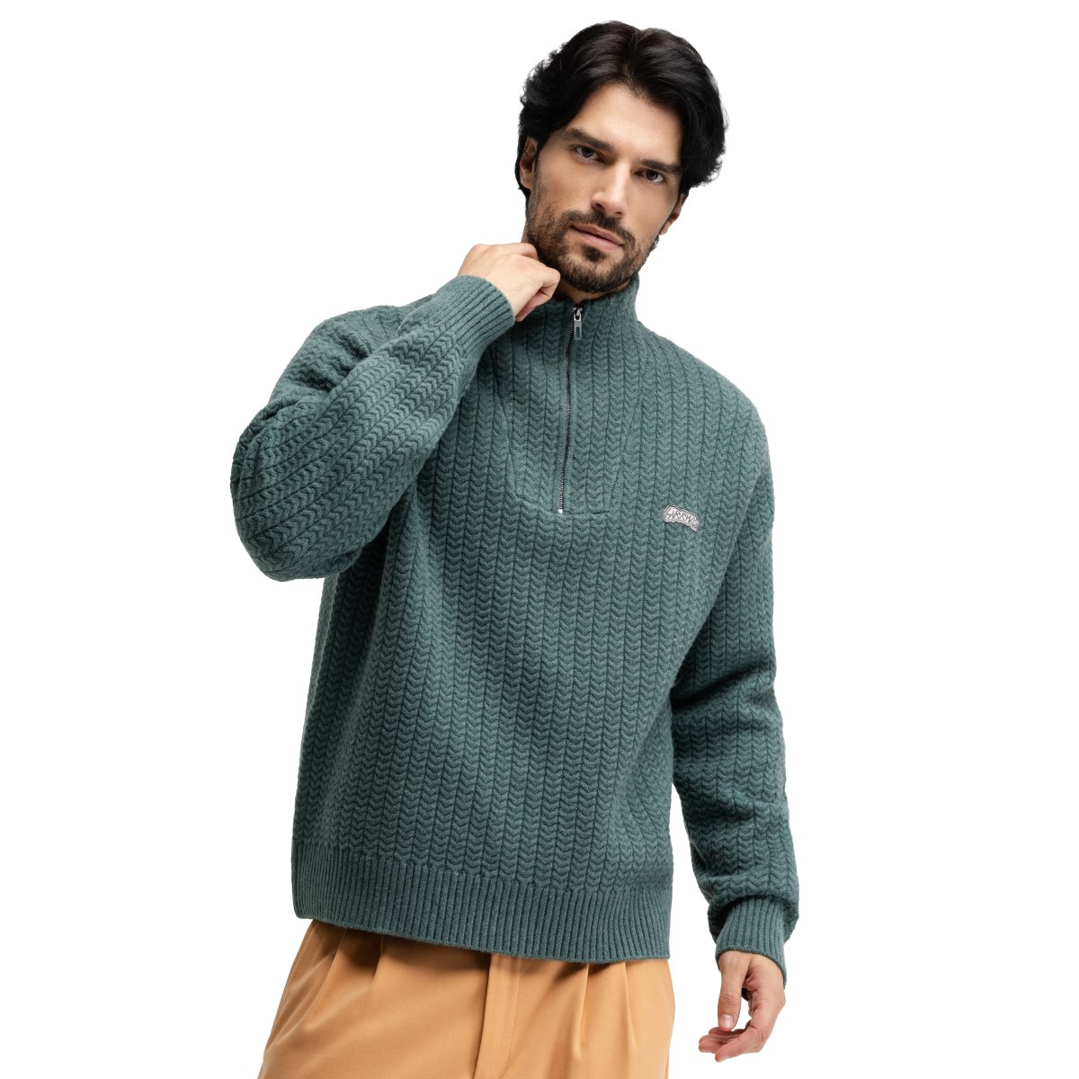 SIROKO - Jersey de punto con cuello alto Siroko Tiksi Blue_