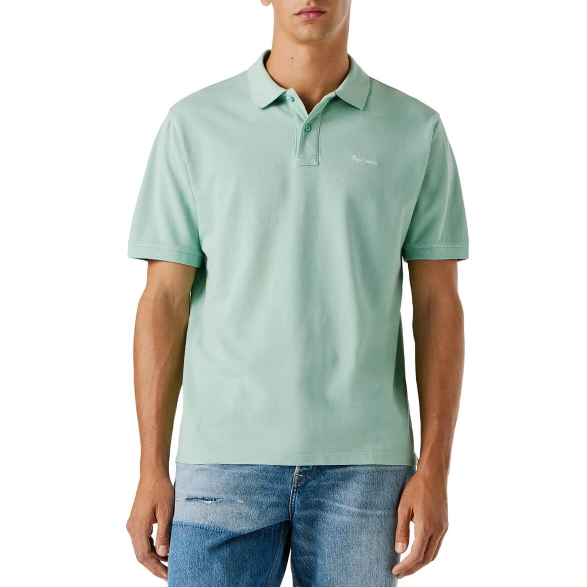 Polo Básico De Manga Corta Oscar Aguamarina De