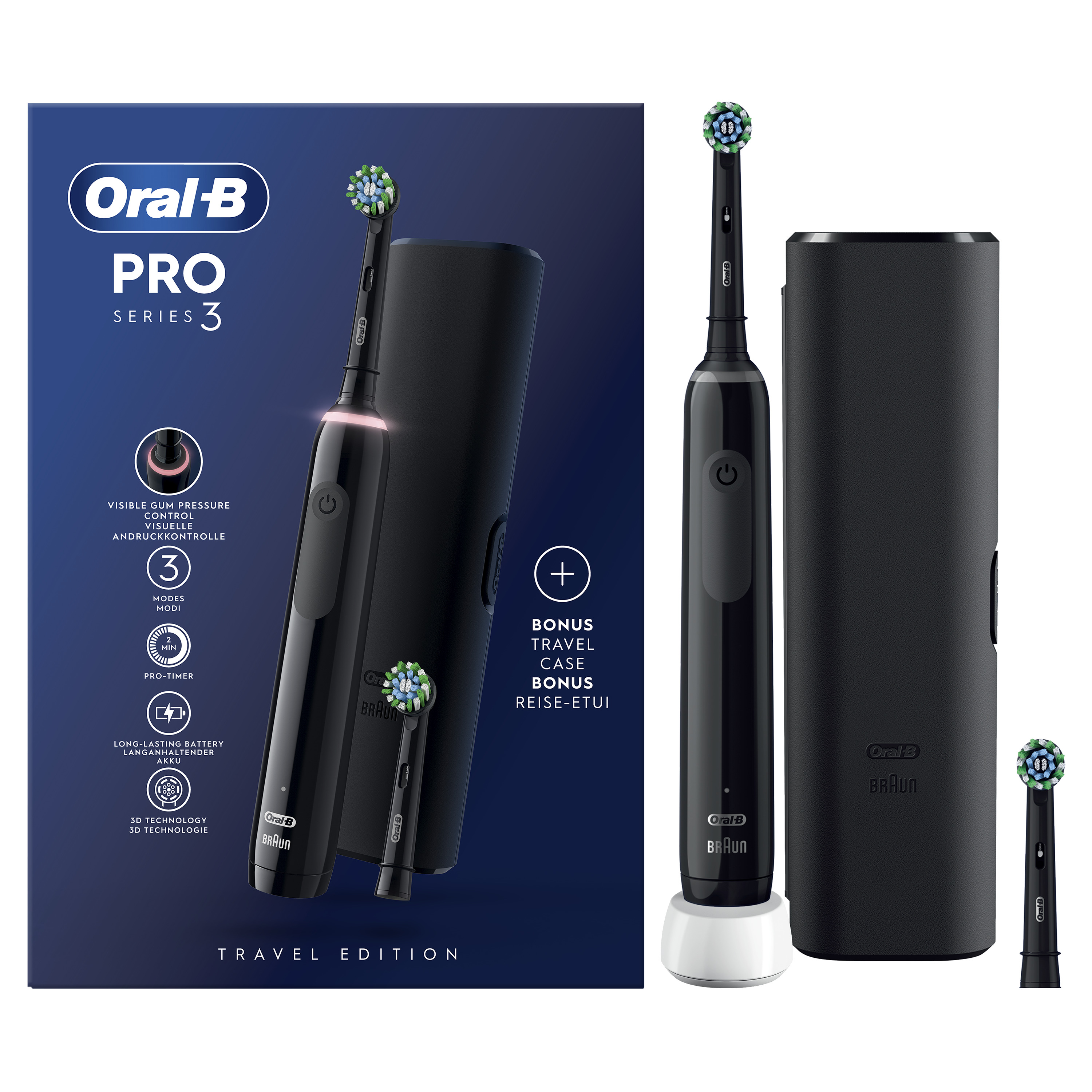 Oral B Pro 3 3500 Sensitive Clean cepillo de dientes eléctrico con estuche