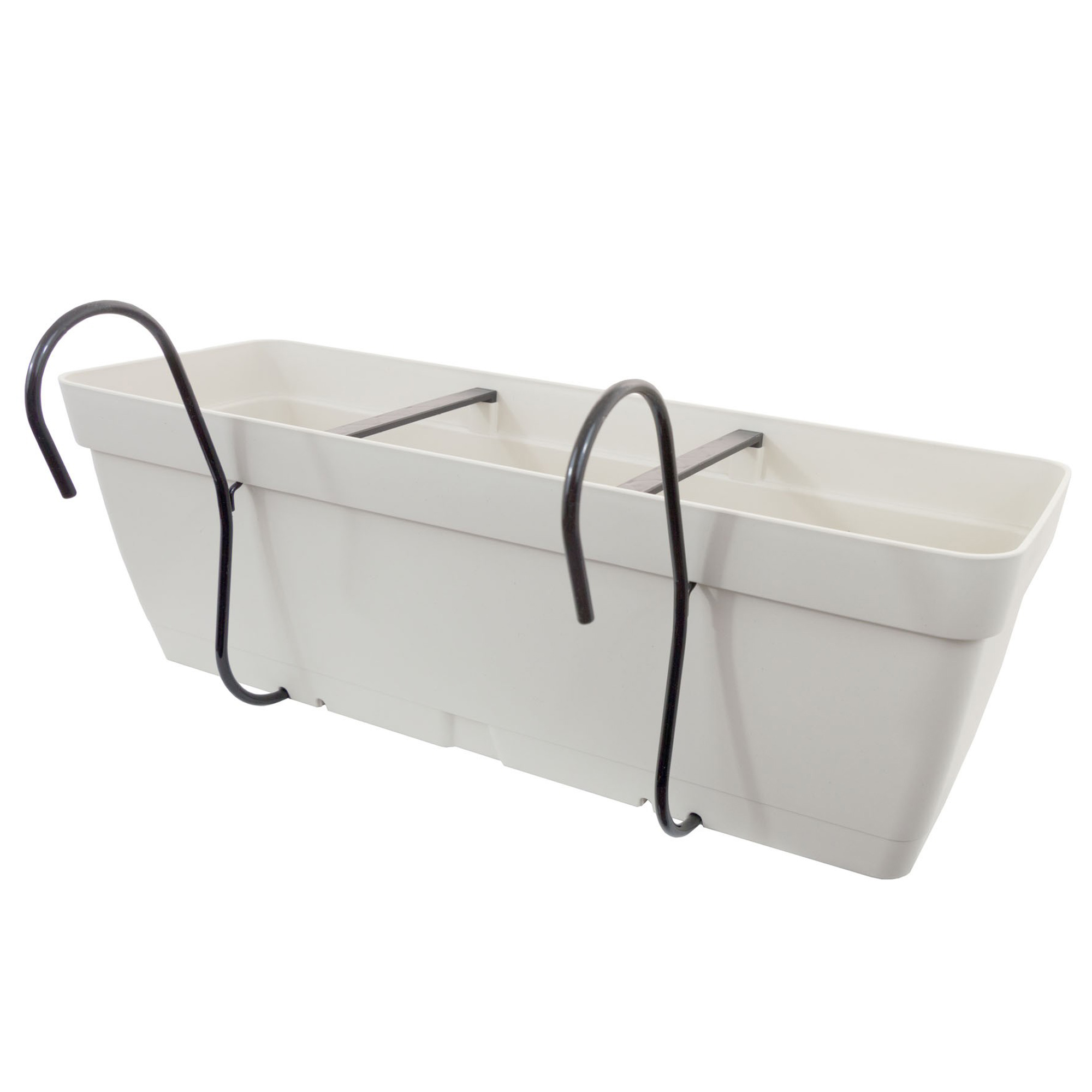 Jardinera 40 cm con soporte de fijación curvo