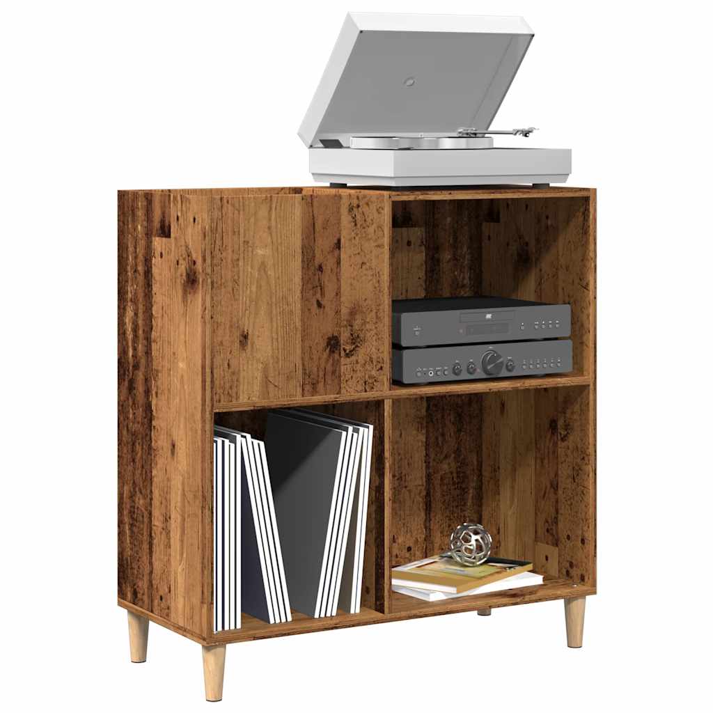 vidaXL Mueble para discos madera ingeniería envejecida 84,5x38x89 cm