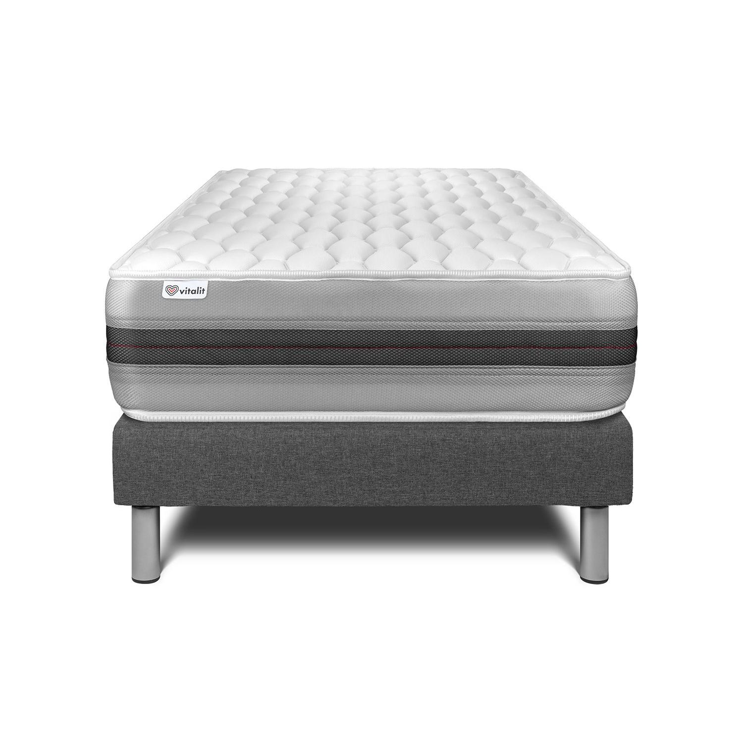 Conjunto VITAL SPRING RECOVER 120 x 200 cm somier Kit gris