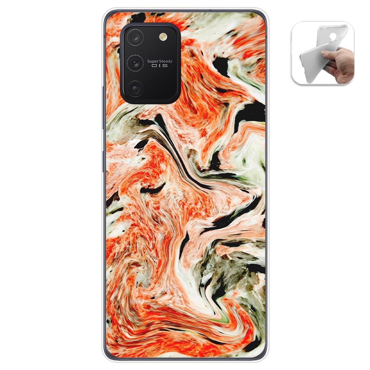 Tumundosmartphone Funda Gel Tpu para Samsung Galaxy S10 Lite diseño Mármol 12 Dibujos
