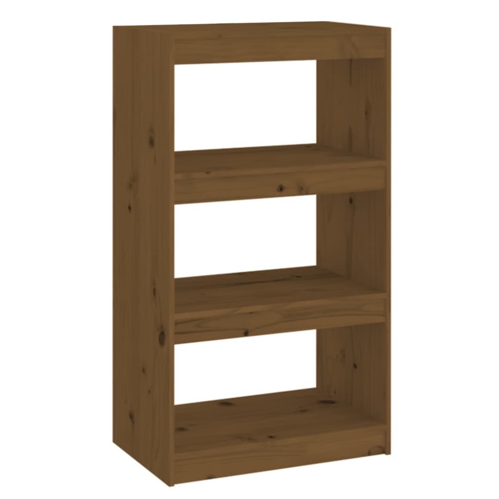 vidaXL Estantería/divisor de espacios madera de pino 60x30x103,5 cm Marrón, Blanco, Gris Mueble Almacenaje Estantería para Oficina, Estudio, Dormitorio Estantería/Librería/ mueble de Almacenamiento
