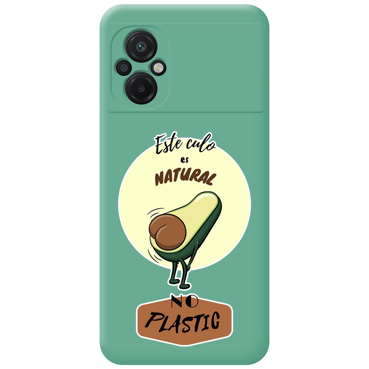 Funda Silicona Líquida Verde para Xiaomi POCO M5 diseño Culo Natural Dibujos