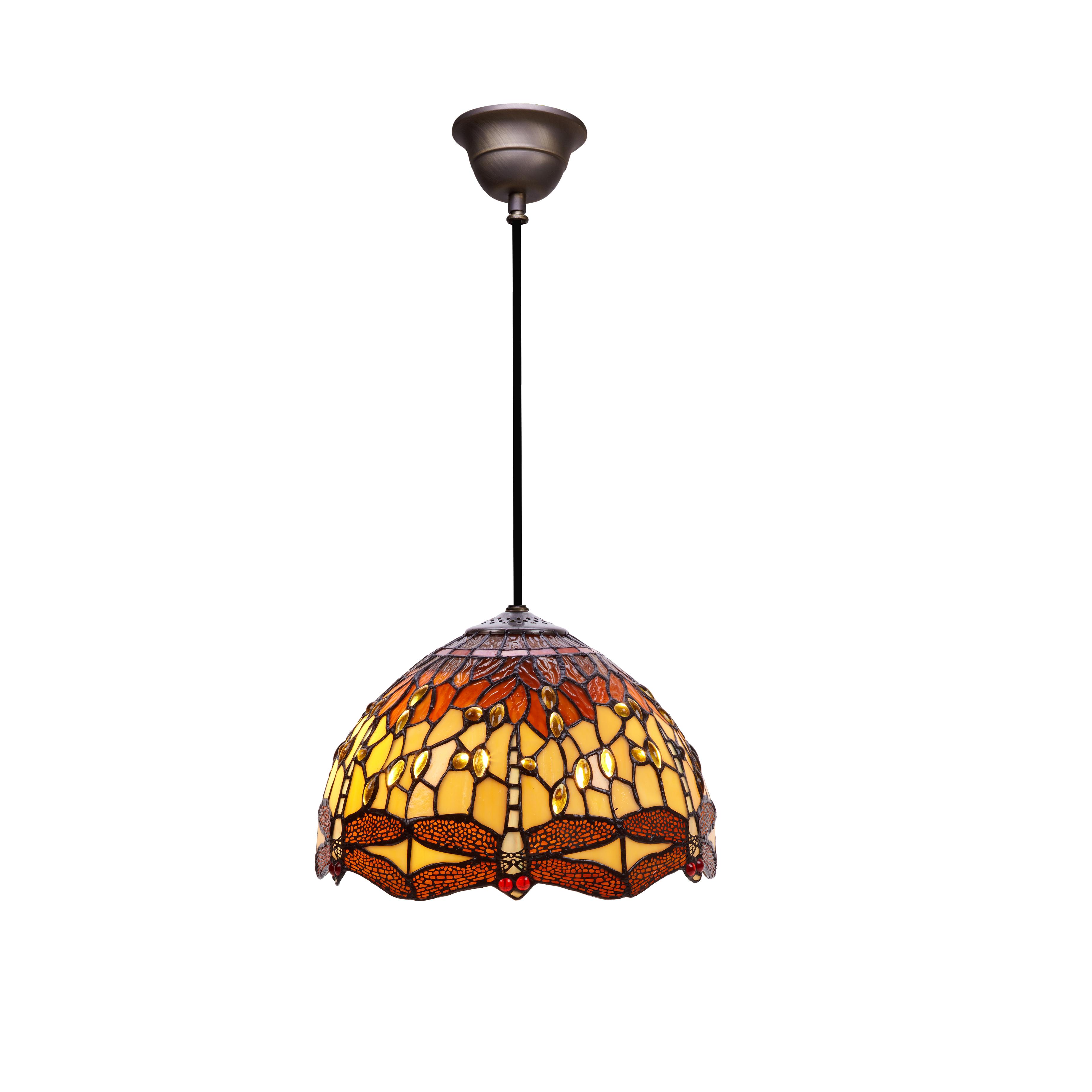 Colgante de techo mediano diámetro 30cm con cable negro Serie Belle Amber FIJALO LG232400
