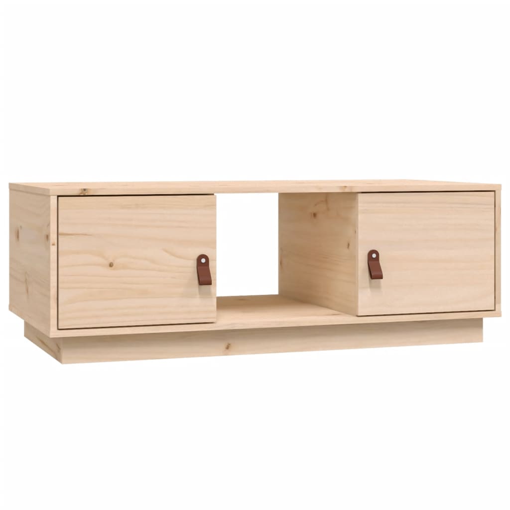 Vidaxl Mesa de Centro de Madera Maciza de Pino 100x50x35 Cm Natural
