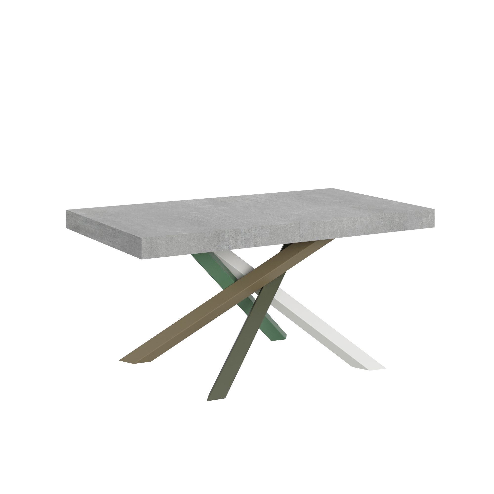 Mesa extensible 90x160/420 cm Volantis Estructura de cemento 4/A - Itamoby