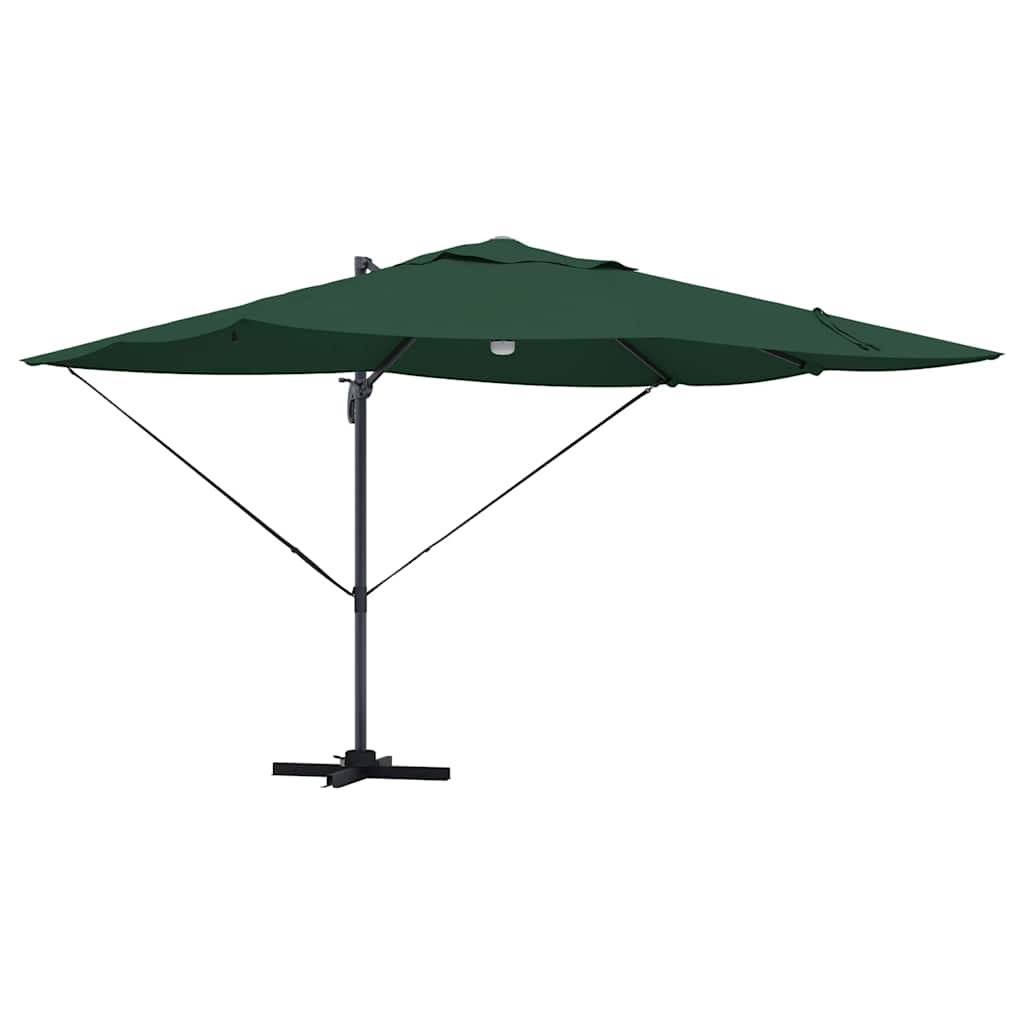 vidaXL Sombrilla Verde 351 x 250 x 253 cm Poliéster y Aluminio