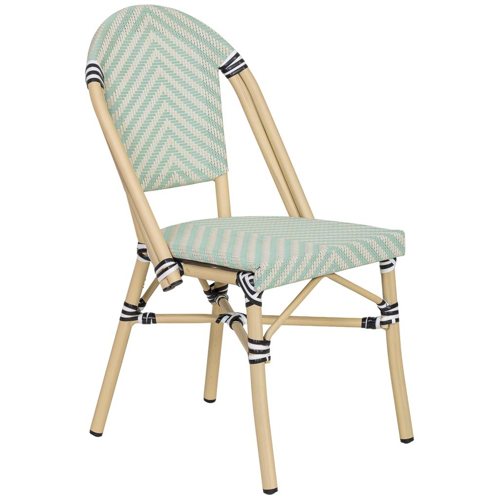 Wonderlust Deco - Silla de ratán sintético verde 46x57x88cm Verde 46x57x88h cm
