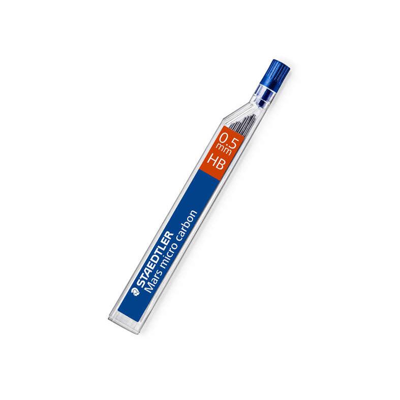 Staedtler mars micro minas para portaminas 0.5mm hb - fuertes y duraderas - sin pvc - apta para la mayoria de portaminas (12 uds)