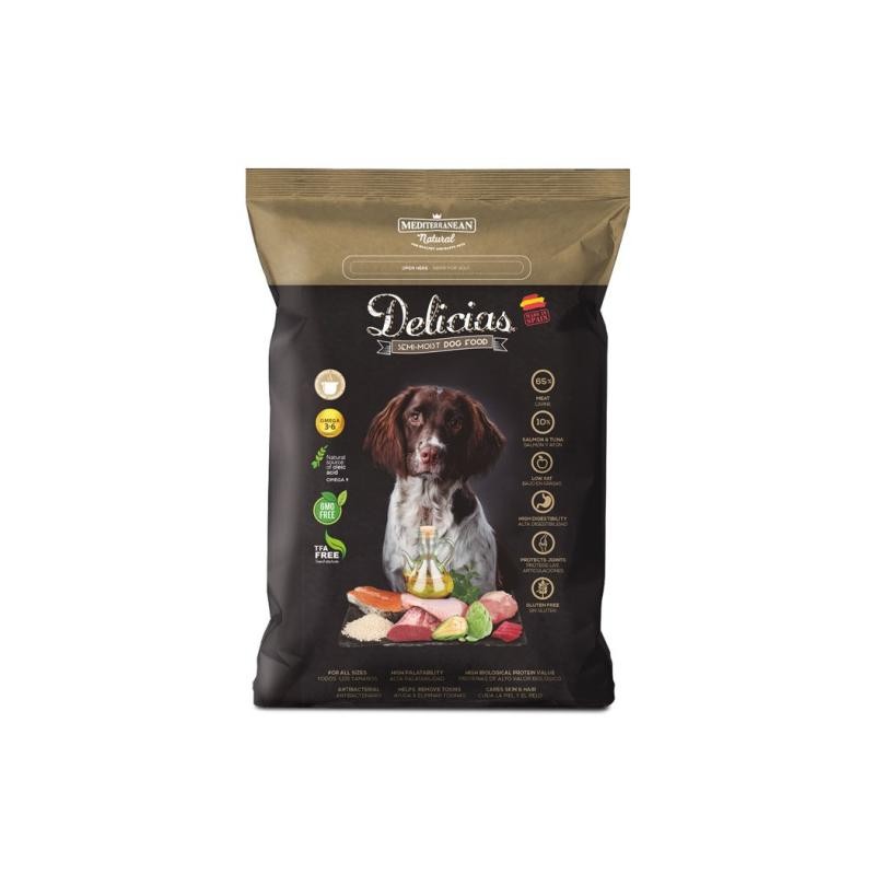 Mediterranean Natural Delicias Semi-Húmedas Para Perros Adultos 3 Kg Comida Para Perros