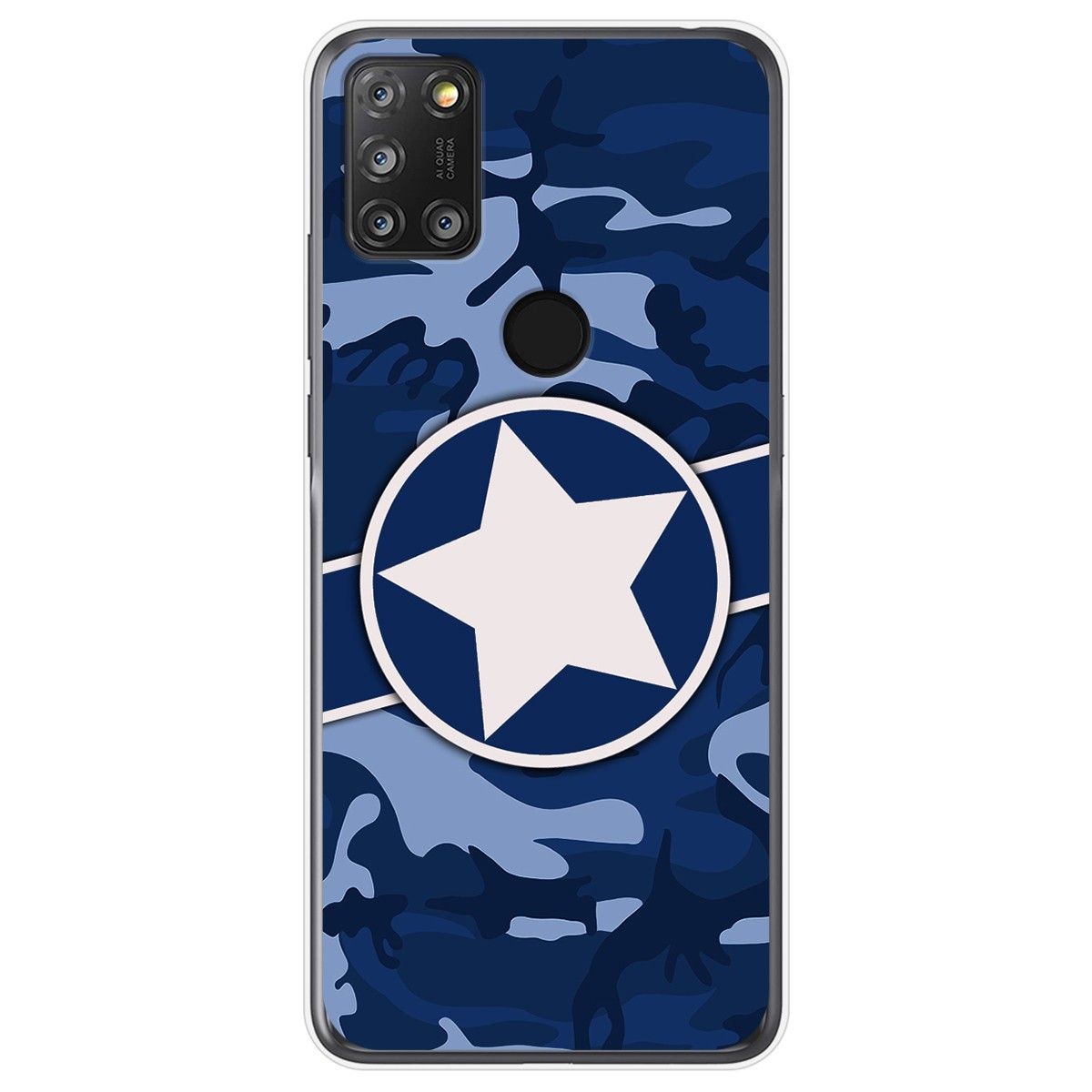 Tumundosmartphone Funda Gel Tpu para Alcatel 3X 4CAM diseño Camuflaje 03 Dibujos