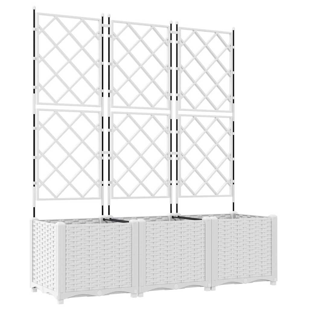 vidaXL Macetero de Jardín 3 pcs 120 x 40 x 143 cm Plástico