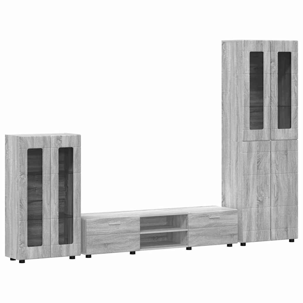 vidaXL Conjunto de mueble de TV con cajón FLORIN Madera de ingeniería