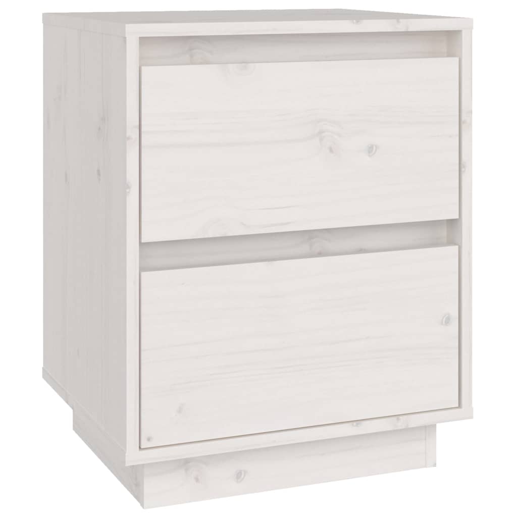 Vidaxl Mesita de Noche Madera Maciza de Pino 40x35x50 Cm Natural
