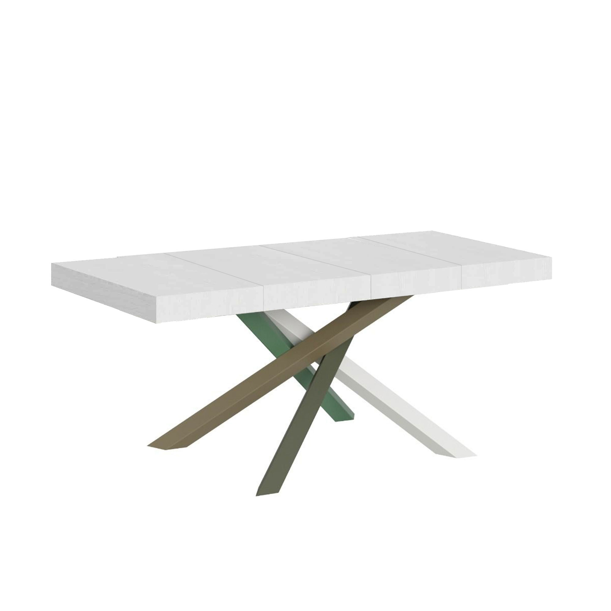 Mesa extensible 140/400x90 cm Volantis Premium patas fresno blanco multicolor 4/A - Itamoby