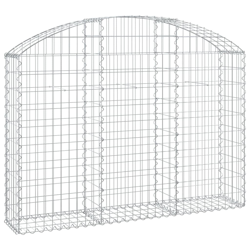 Vidaxl Cesta de Gaviones Arco Hierro Galvanizado (150x30x80/100cm)
