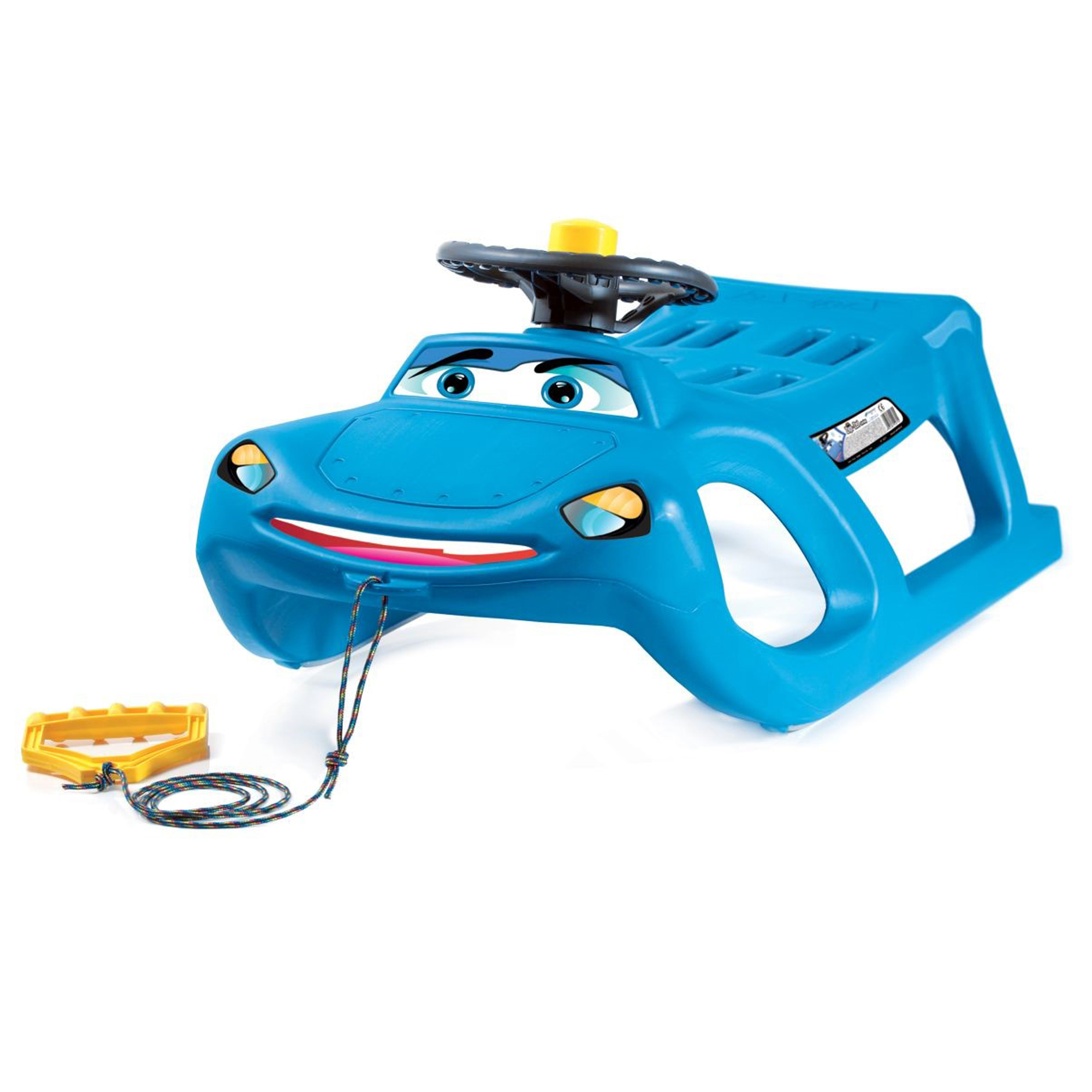 Trineo Zigi-Zet Steering en Forma de Coche con Deslizadores de Acero y Cuerda Prosperplast