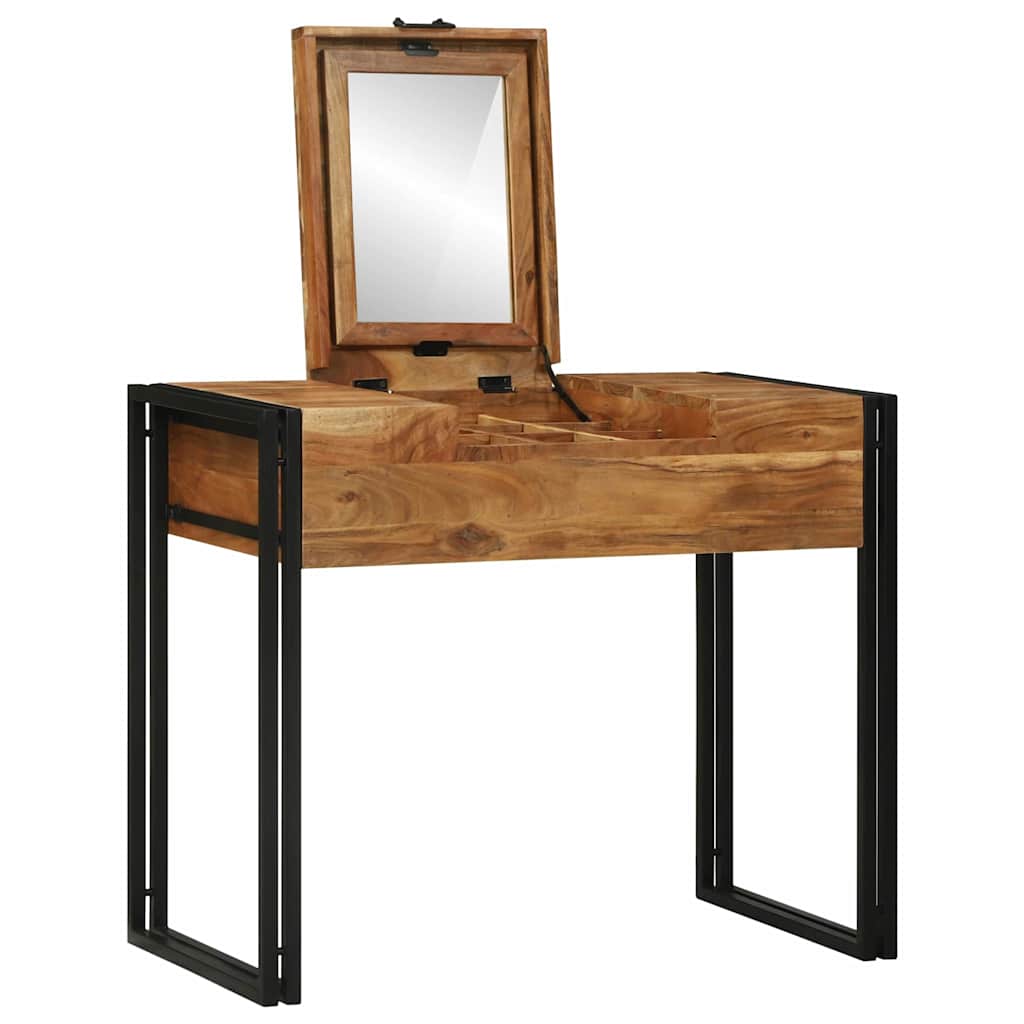 vidaXL Mesas de tocador de dormitorio Marrón Madera maciza de Acacia