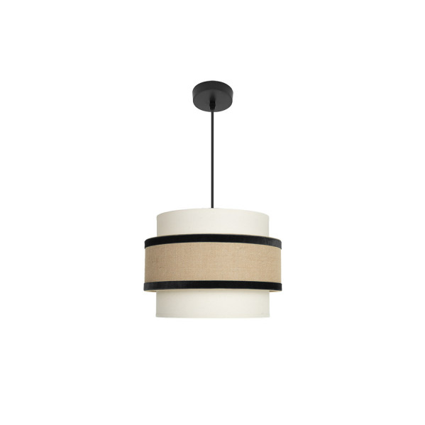 Lámpara de techo colgante Cornalina 1x27 Beis/negro 30d