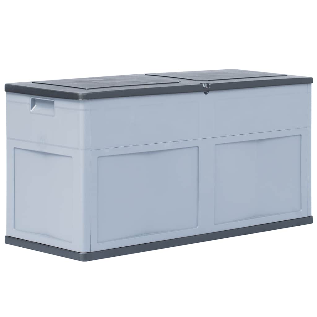 vidaXL Caja de almacenamiento de jardín 320 L y en color Gris/Antracita/Negro