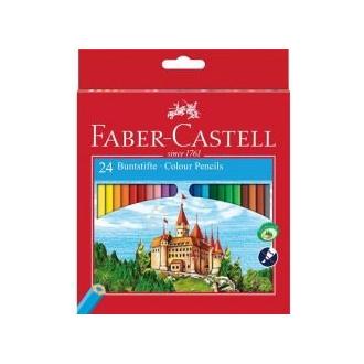 FABER LAPIZ FABER CASTELL HEXAGONAL 24 COLORES SURTIDOS CAJA ROJA SIN COLECCION