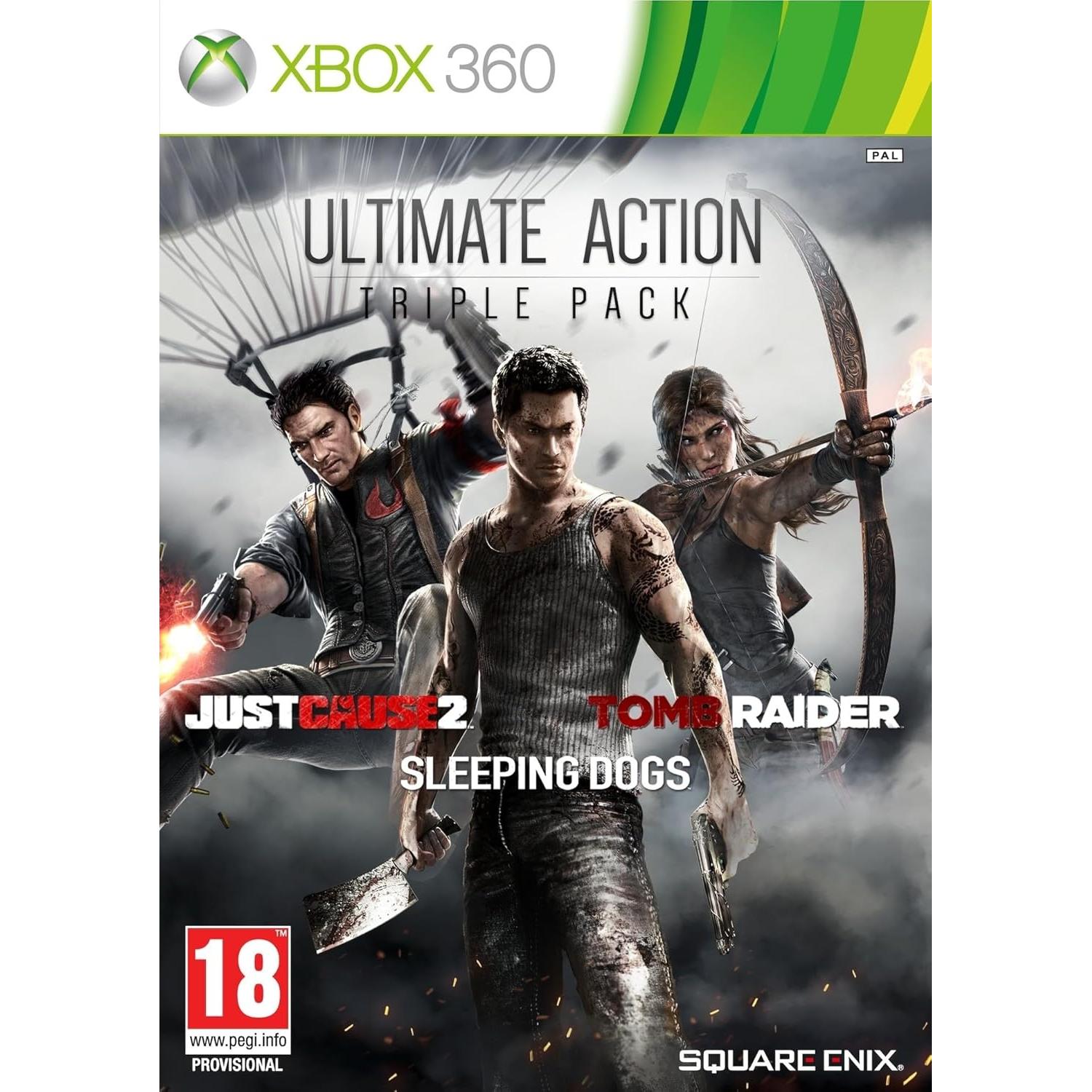 Just Cause 2, Sleeping Dogs & Tomb Raider Bundle Juego para Consola Microsoft XBOX 360