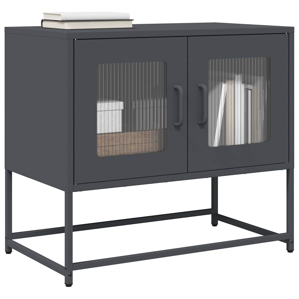 vidaXL Mueble para TV acero laminado en frío 68x39x60,5 cm en color Rosa/Verde oliva/Antracita y más | almacenamiento funcional diseño moderno para baño dormitorio sala