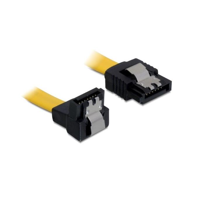DeLock 2X Cable SATA 6Gb/s 50cm Amarillo un/ge Metal