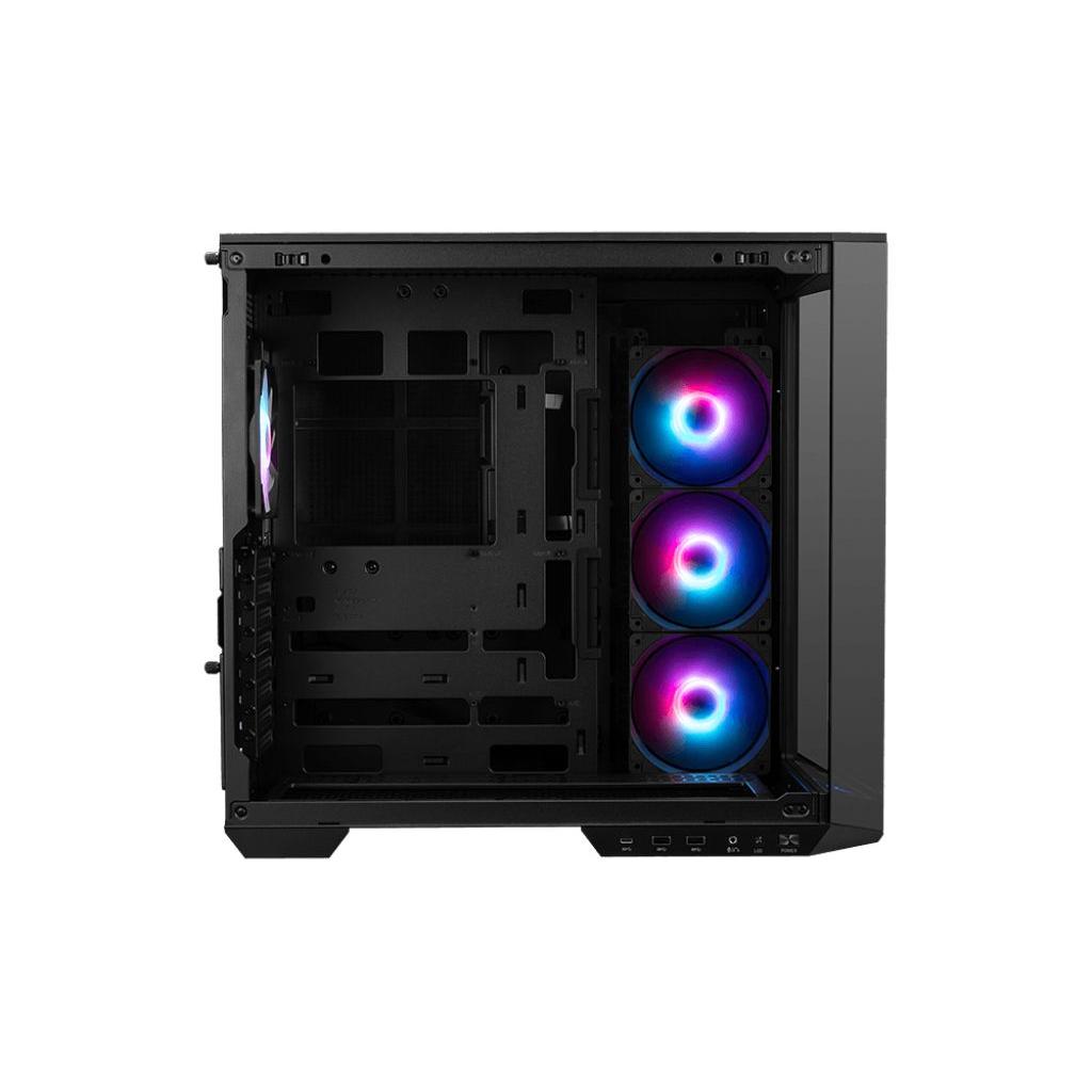 MSI - Caja de PC MSI MAG Pano 100R PZ para gaming, torre Midi Tower con panel lateral de vidrio templado, compatible con placas ATX/Micro-ATX/Mini-ATX, RGB integrado y soporte para hasta 7 ventiladores