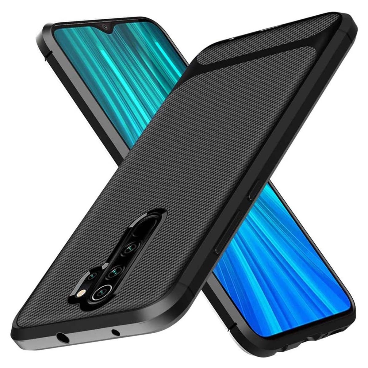 Tumundosmartphone Funda Silicona Gel Tpu Nuevo Carbon Negra para Xiaomi Mi Note 10 Lite