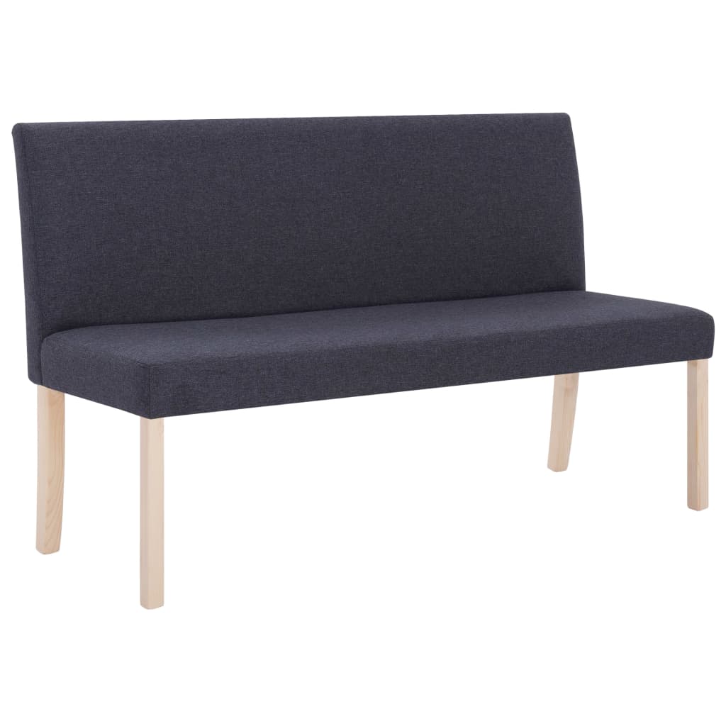 vidaXL Banco de poliéster 139,5 cm gris