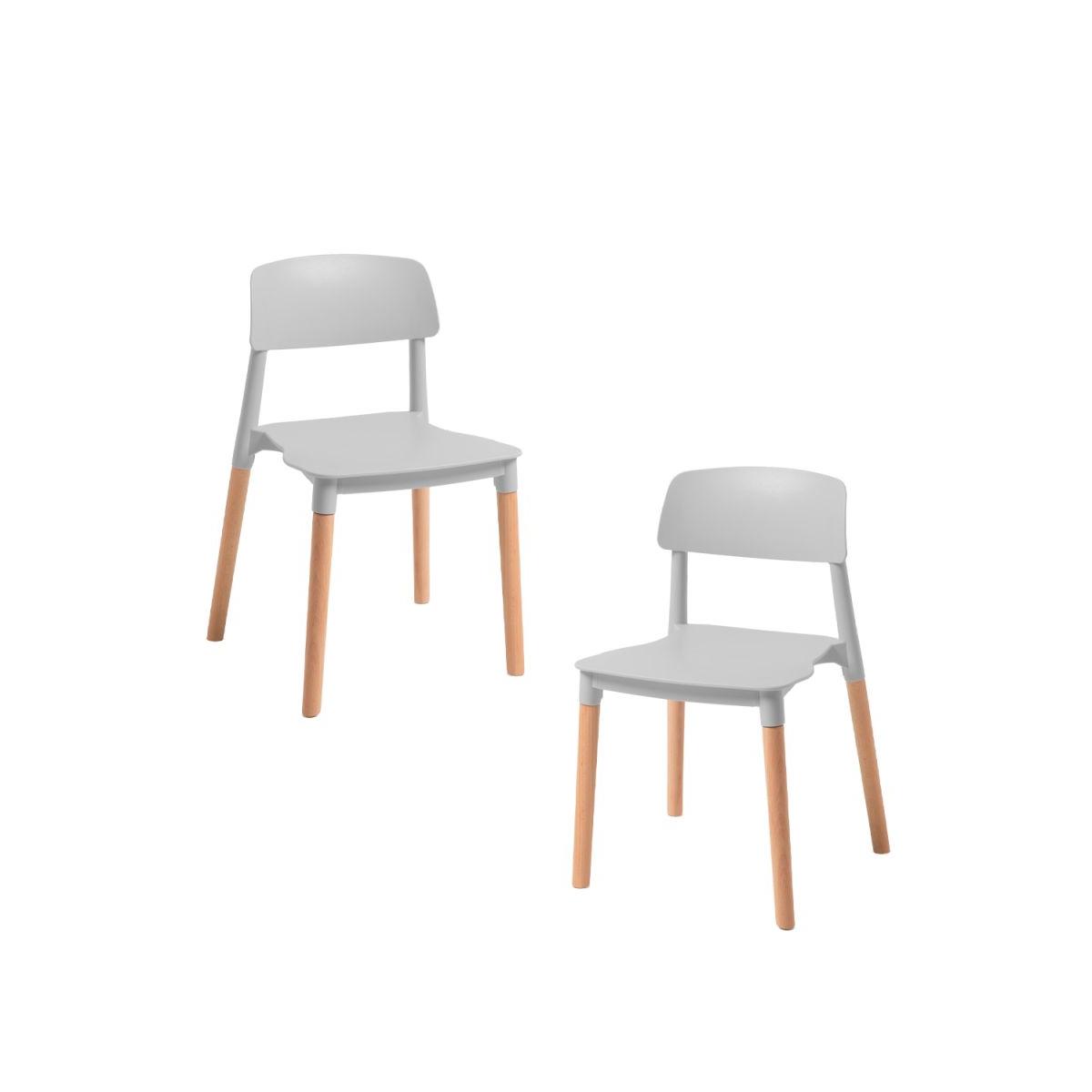Regalos Miguel - Packs Sillas Comedor - Pack 2 Sillas Estin - Gris claro