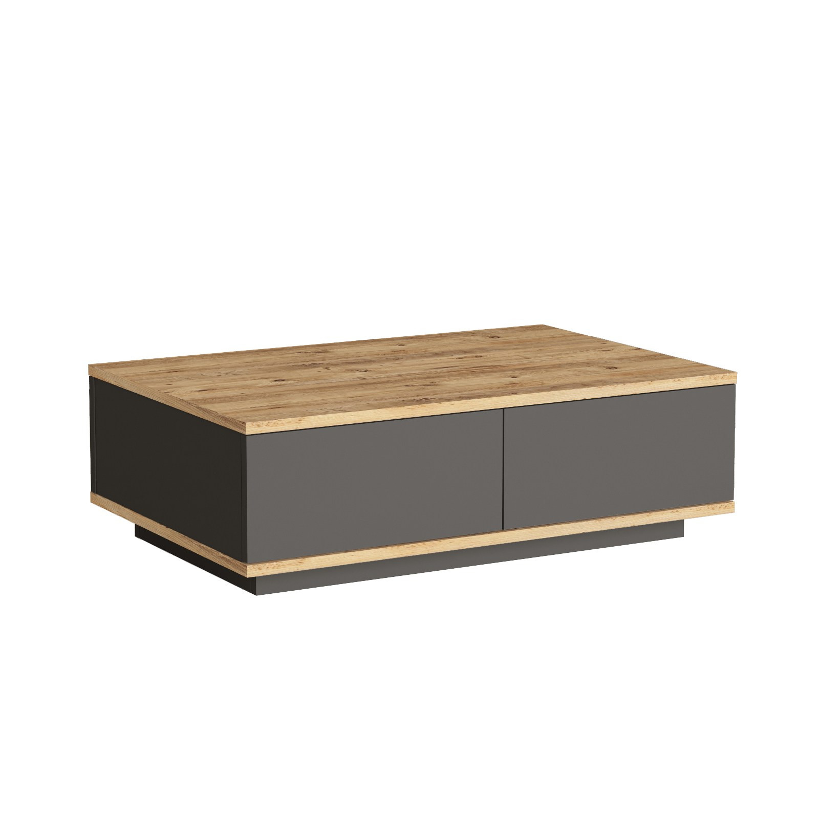 Habitat y Jardin - Mesa baja de madera "Frew" - 90 x 60 x 28 cm - Marrón