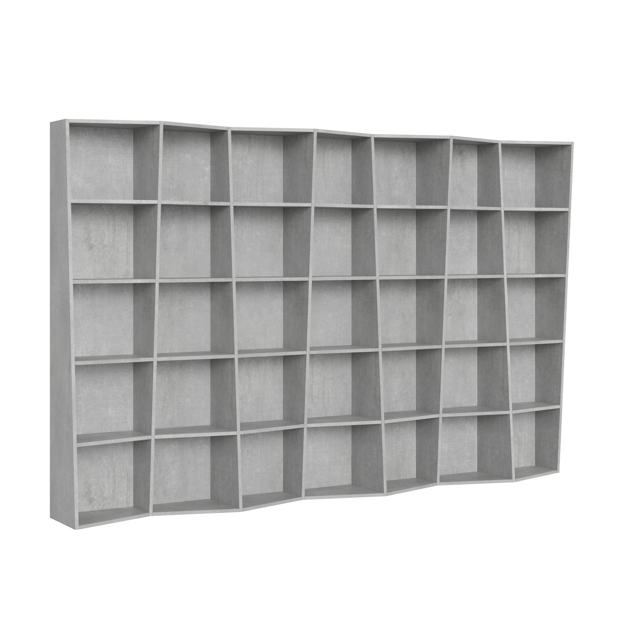 Librería moderna de hormigón Trek 7 elements - Itamoby