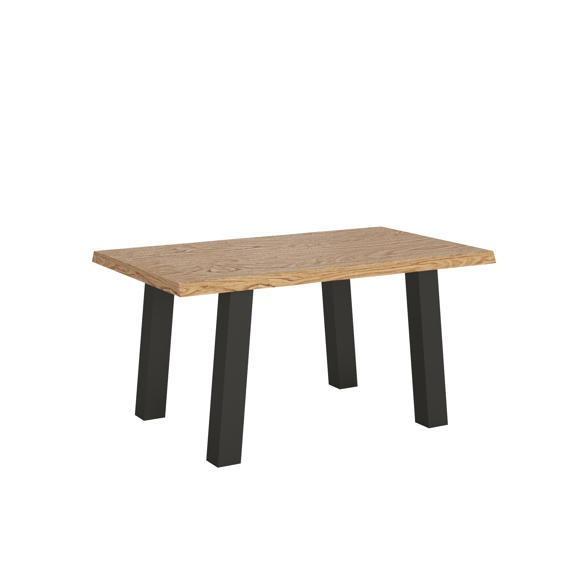 Mesa extensible 90x140/240 cm Svalen roble descortezado patas antracita - Itamoby