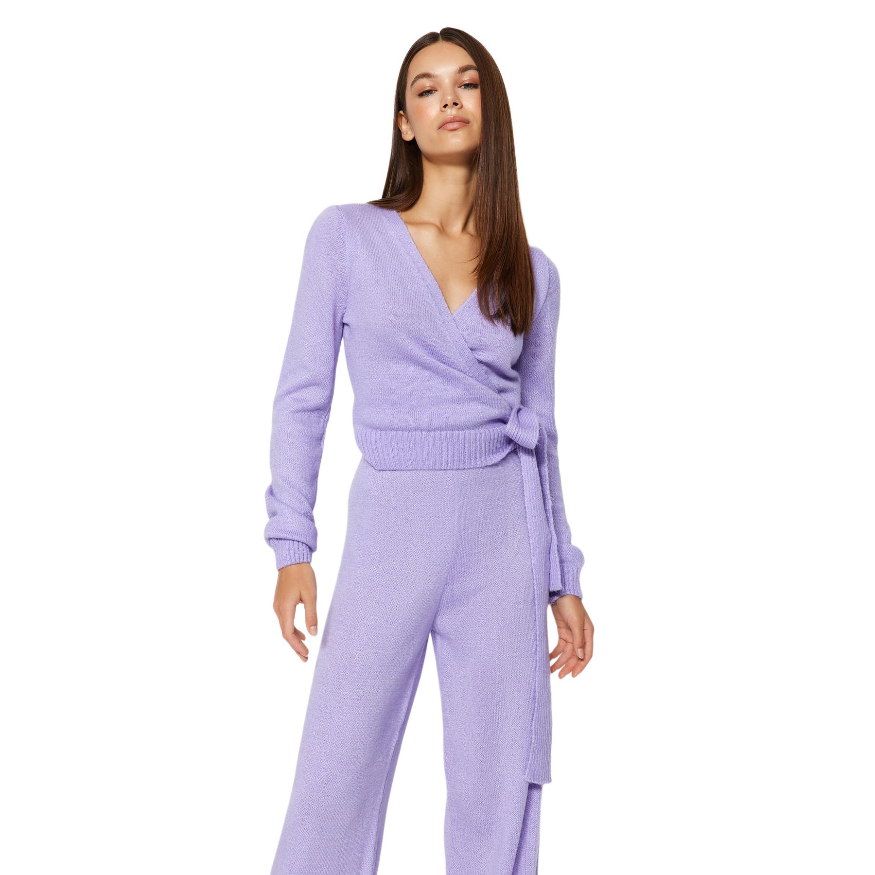 Trendyol Mujer Lila Pack X2 Conjunto Inferior-Superior De Pequeño