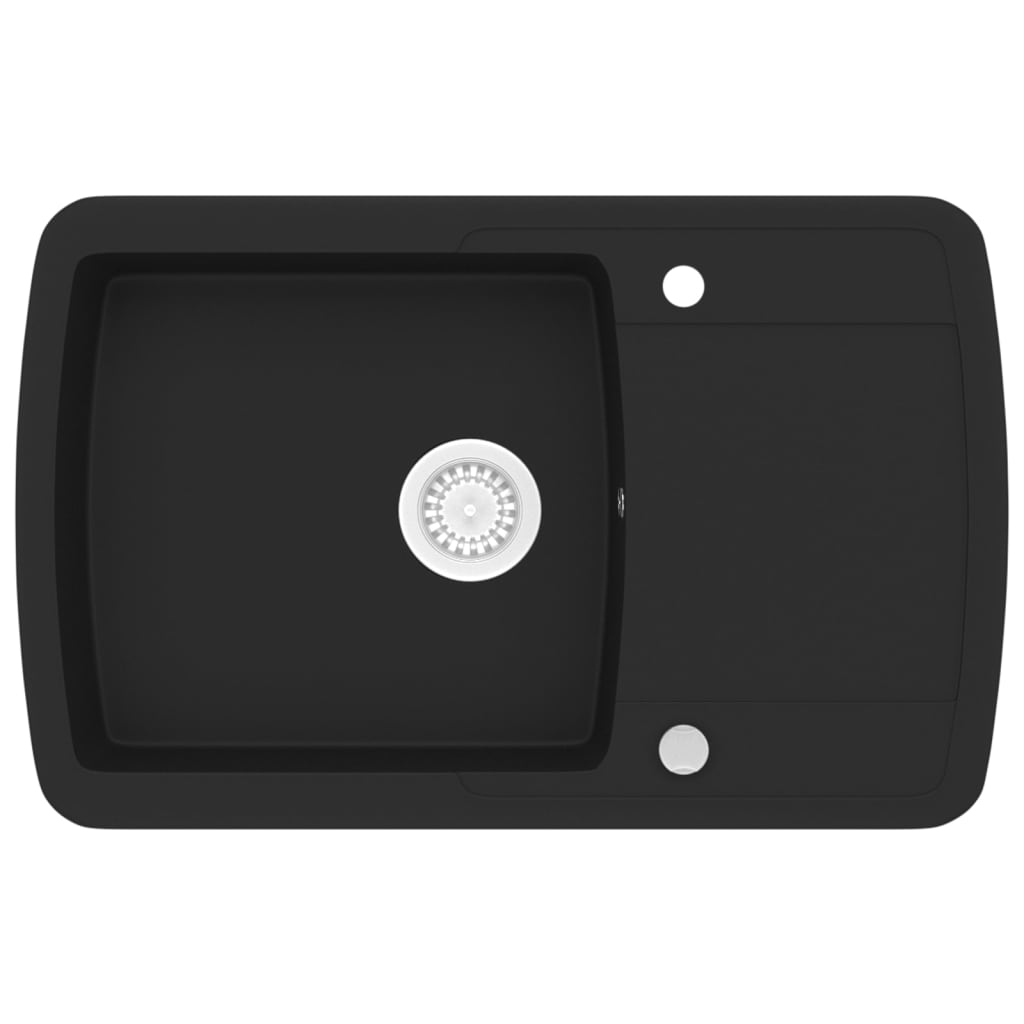 vidaXL Fregadero de cocina de un seno de granito
