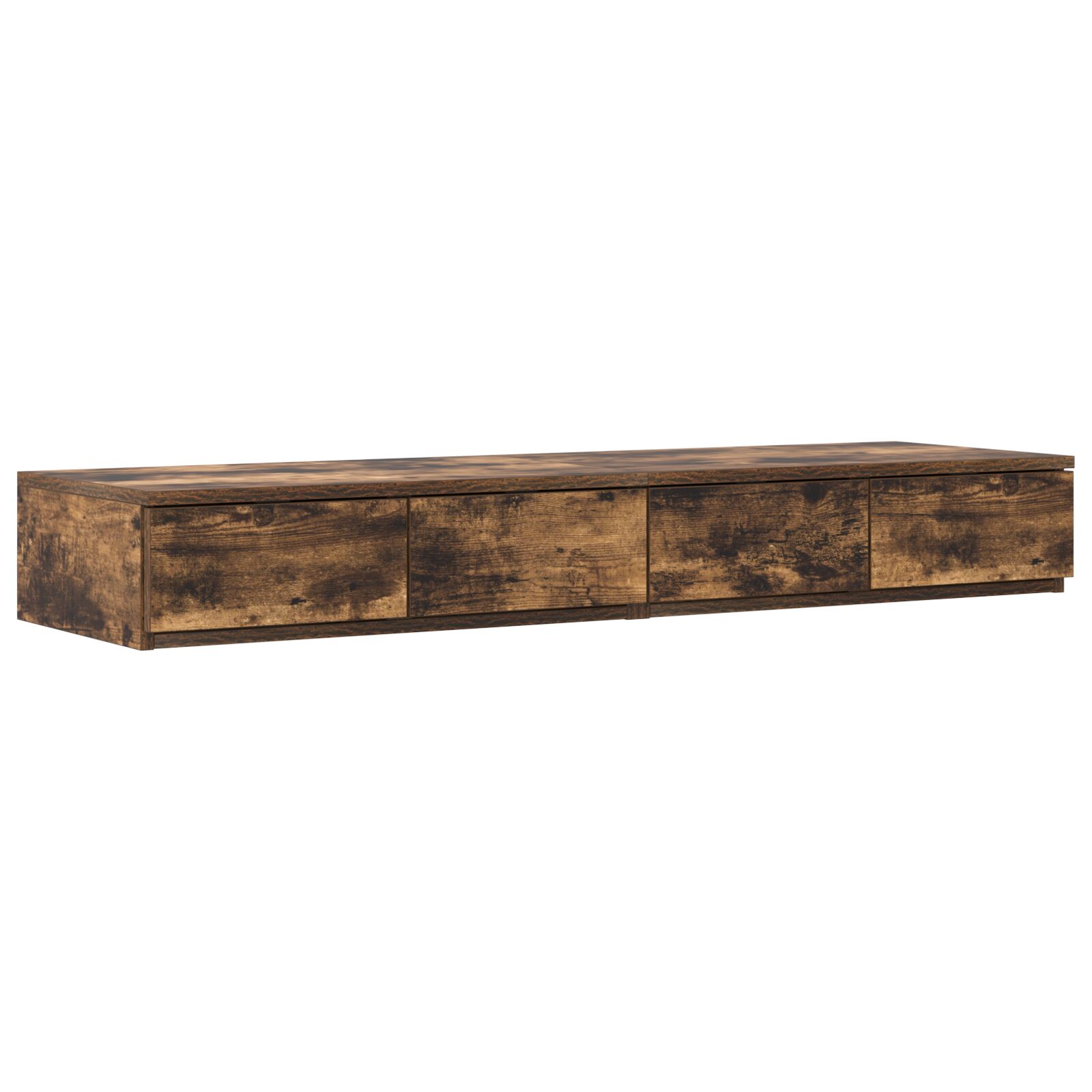 Cajones de Cama vidaXL Roble Ahumado 120x36,5x16,5 cm Madera Ingenerizada