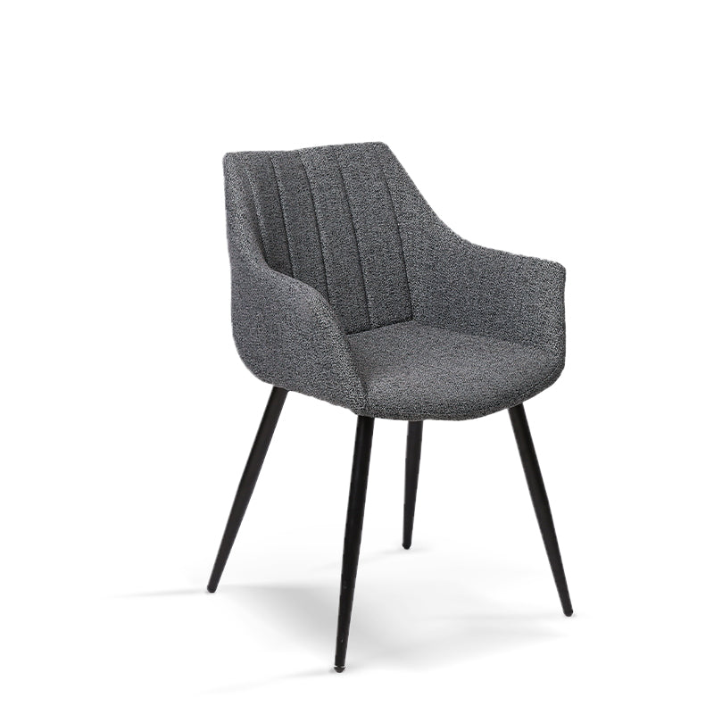 FURNITURE STYLE FS8127PIEDFAB RENATA Pack 2 Sillas de Comedor Textil Color Gris - ref: FS8127PIEDFAB