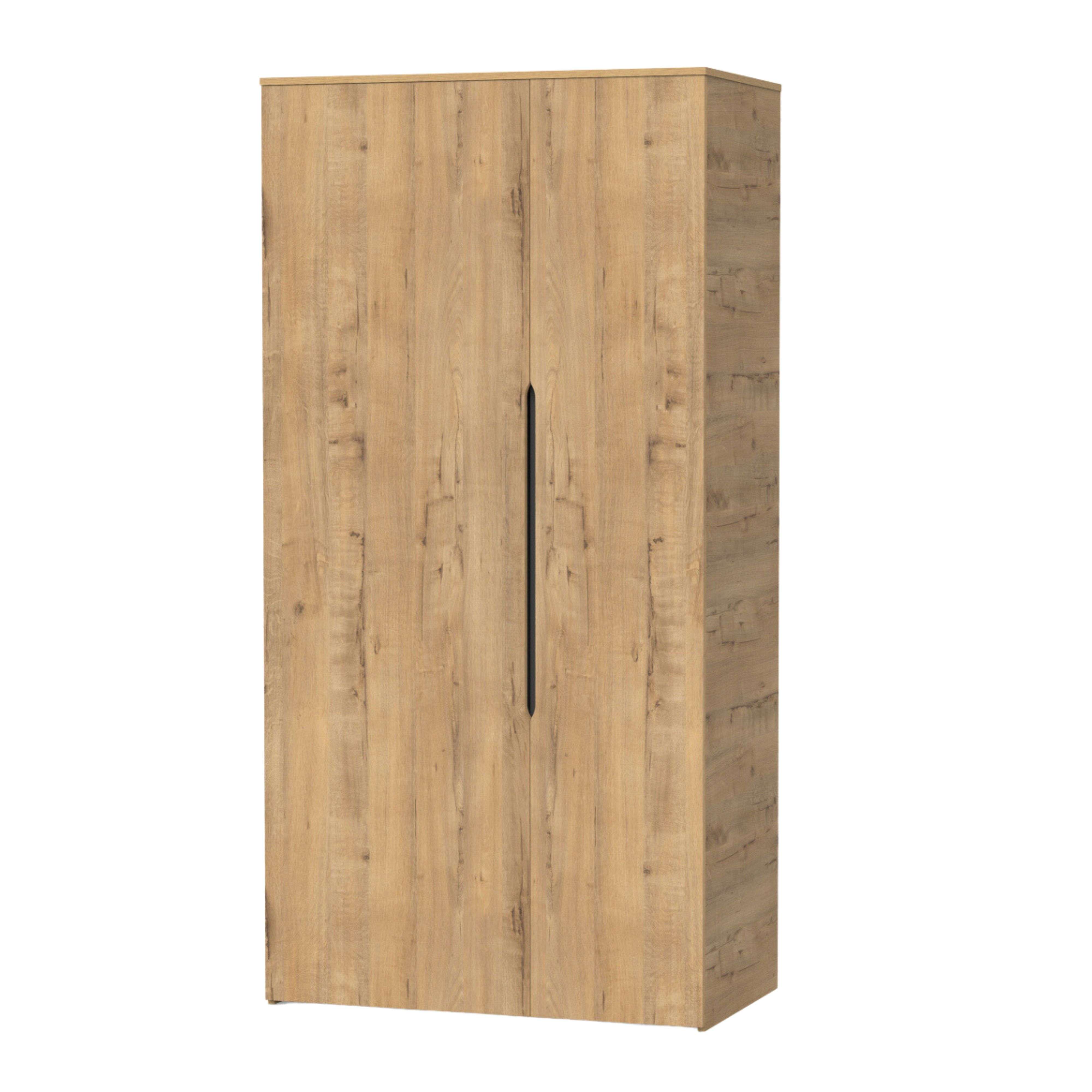Miroytengo Armario Bruselas para Dormitorio con 2 Puertas Abatible en Color Roble Gold 100x200x57cm