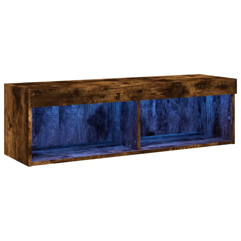 Vidaxl Mueble para TV con Luces LED 100x30x30 Cm Gris Hormigón