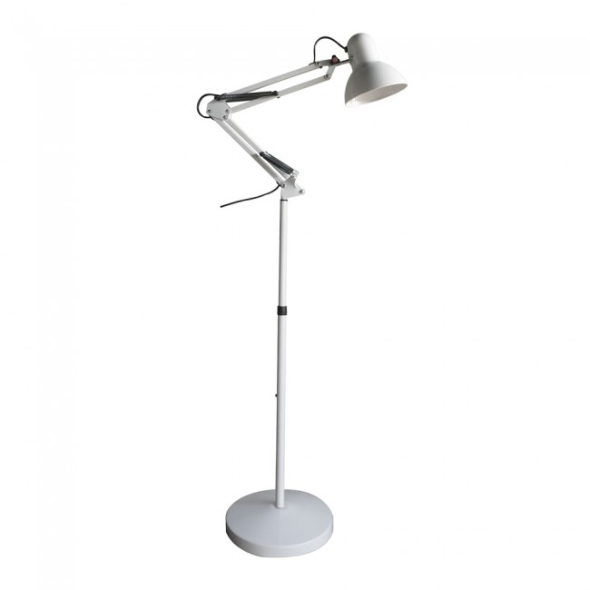 Wonderlamp Lámpara de pie articulada Avati Blanco de Metal 1xE27