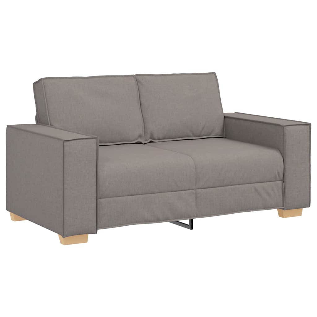 vidaXL Sofá de 2 plazas de tela gris topo, 160x78x84 cm