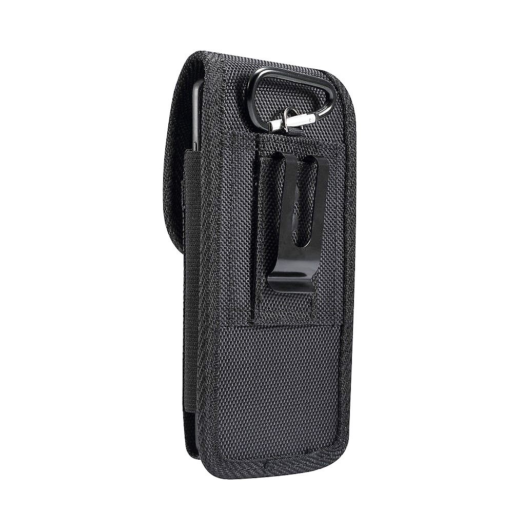Funda Cinturon Vertical para Samsung W22 5G (2021) Piel y Nylon - Negra