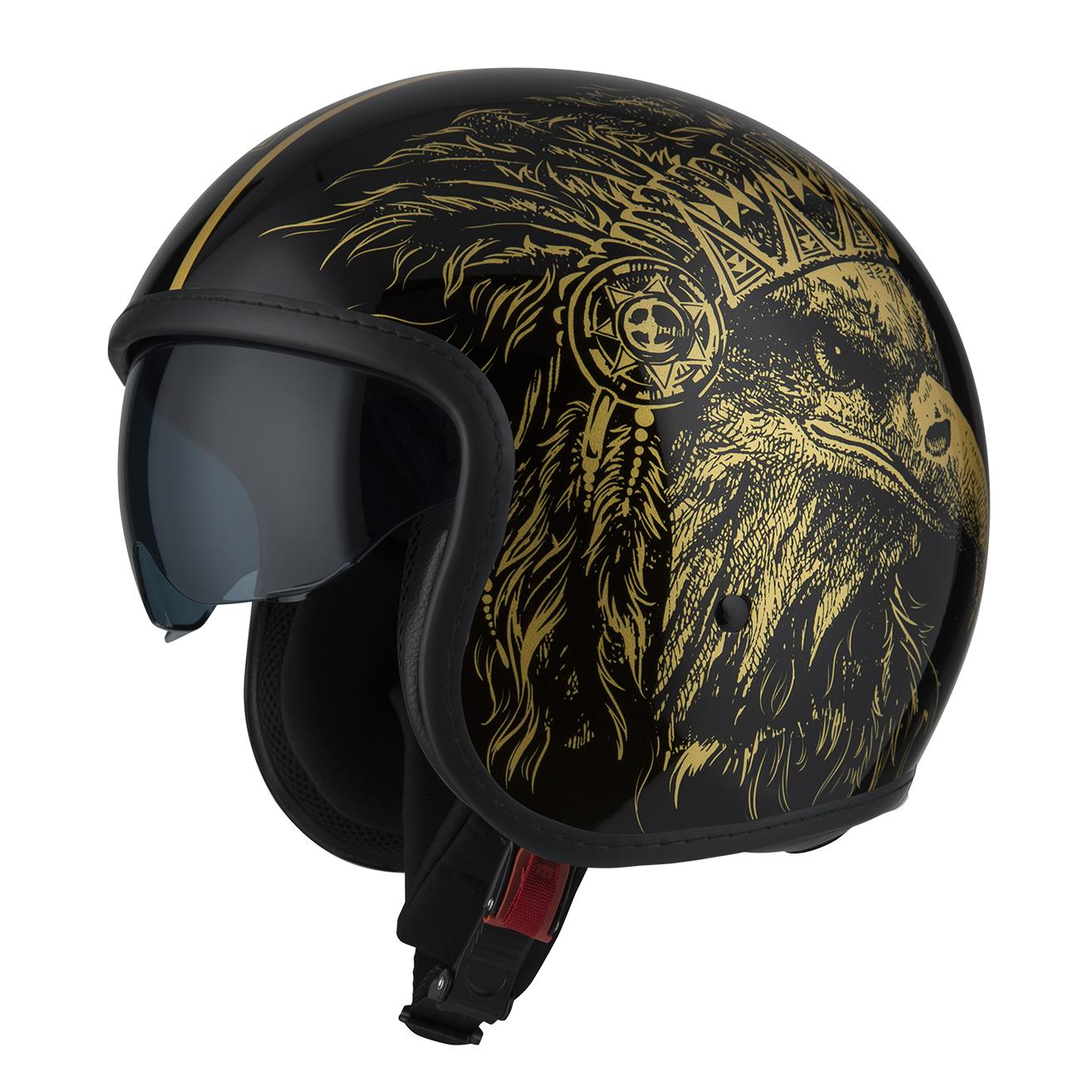 NZI Casco de Moto Jet Rolling 4 Sun Personalizado Homologado UNECE R.22.05 - Tallas XS-XXL